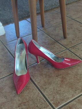 Pulse Red Patent Pointed-Toe Stiletto Pumps